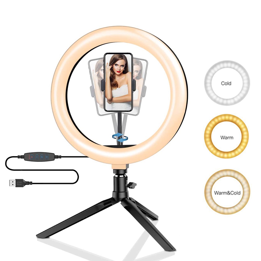 Photography Umbrella Lighting Kit - 26cm 10 인치 Led 링 Selfie