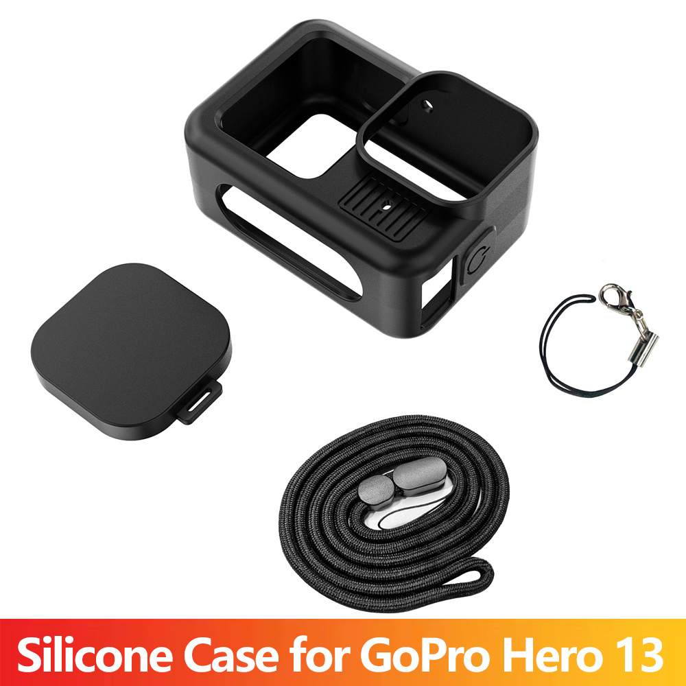 Gopro Action Camera Hero 13 Black - 실리콘 보호 케이스 렌즈 커버 핸드