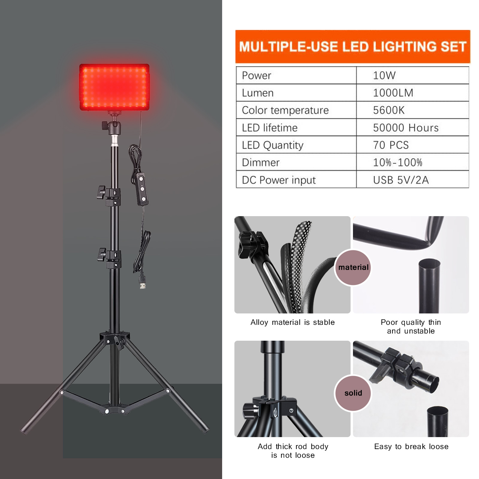 LED 사진 비디오 라이트 패널 조명 사진 스튜디오 램 - Photography Umbrella Lighting Kit 리뷰 및 가격