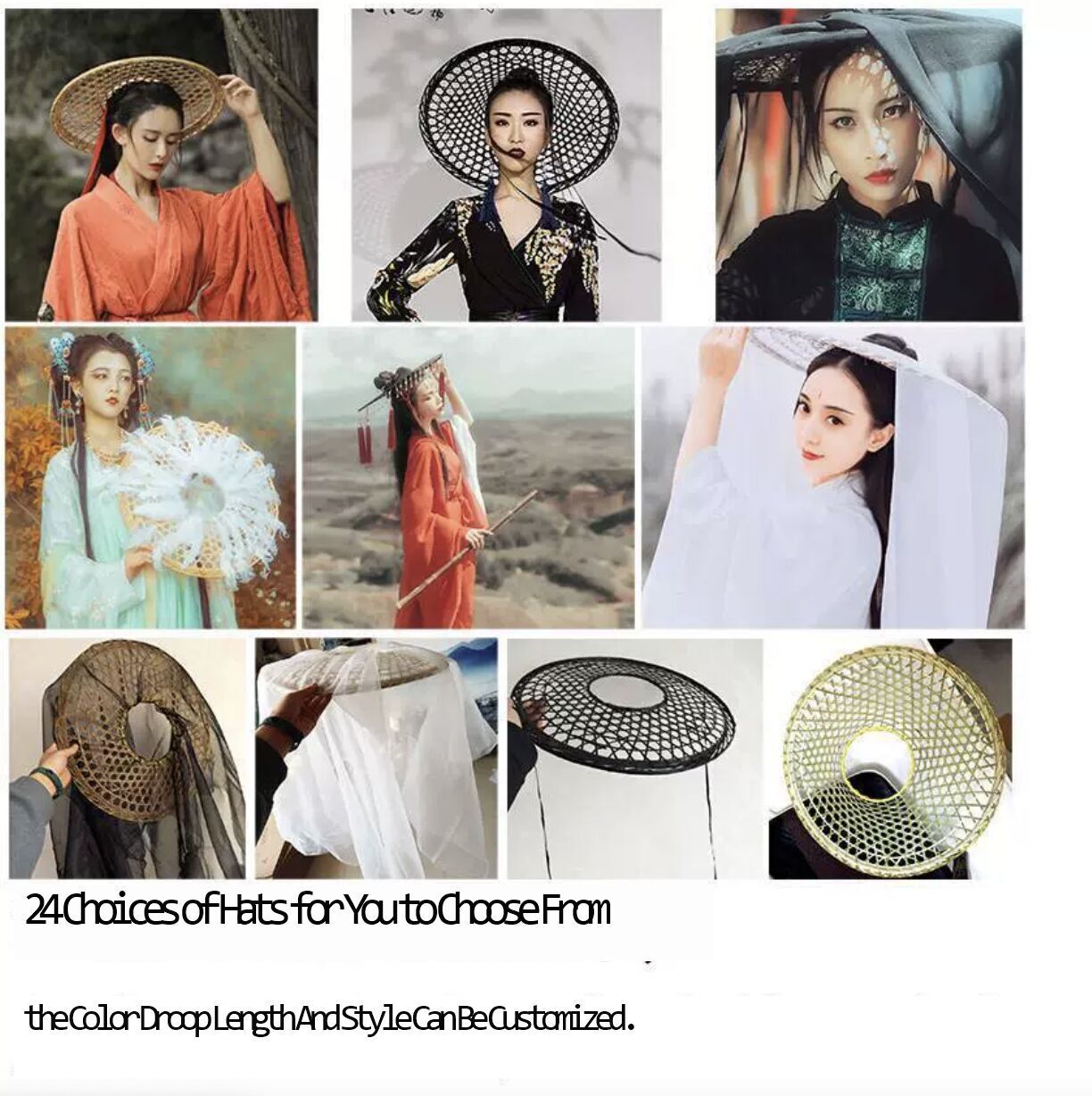 여성용 무술 소품 대나무 모자 커버, 사진 커버 베일, - Photography Umbrella 리뷰 및 가격