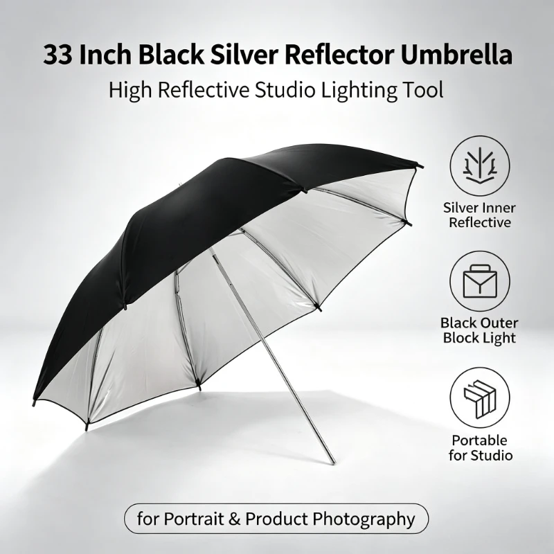 2026 블랙 내구성 강한 33인치 반사 우산 83CM - Photography Umbrella 리뷰 및 가격