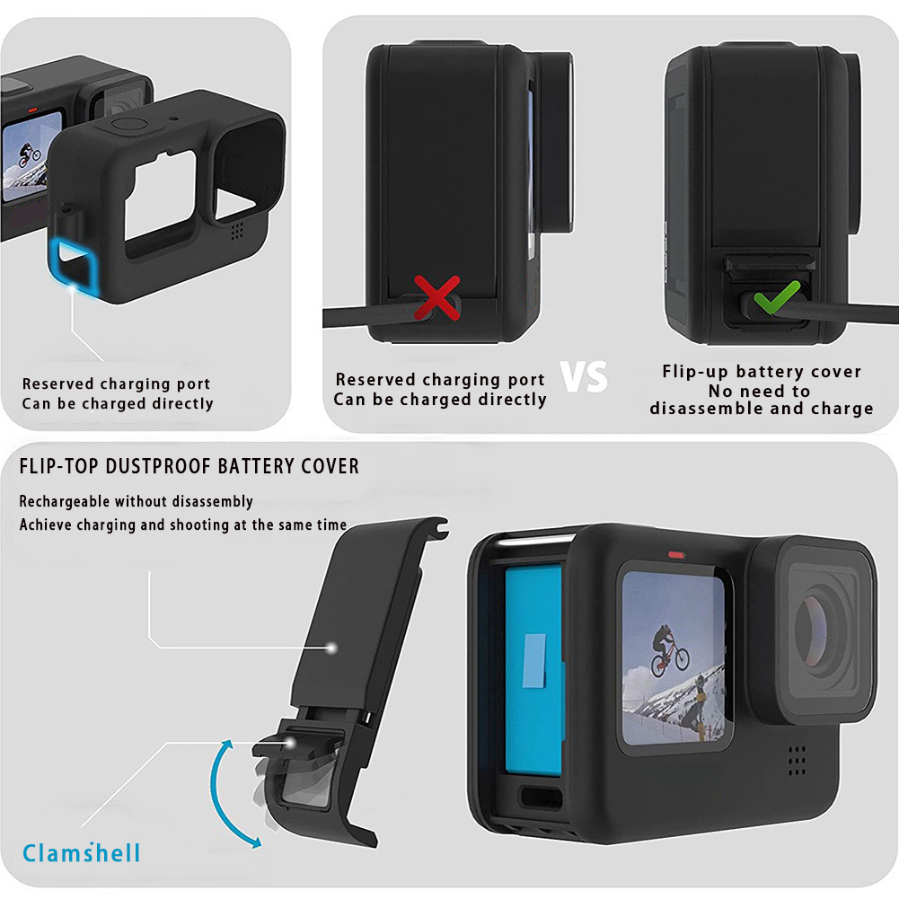 GoPro Hero 13 용 실리콘 케이스 블랙 스크린 - Gopro Action Camera Hero 13 Black 리뷰 및 가격