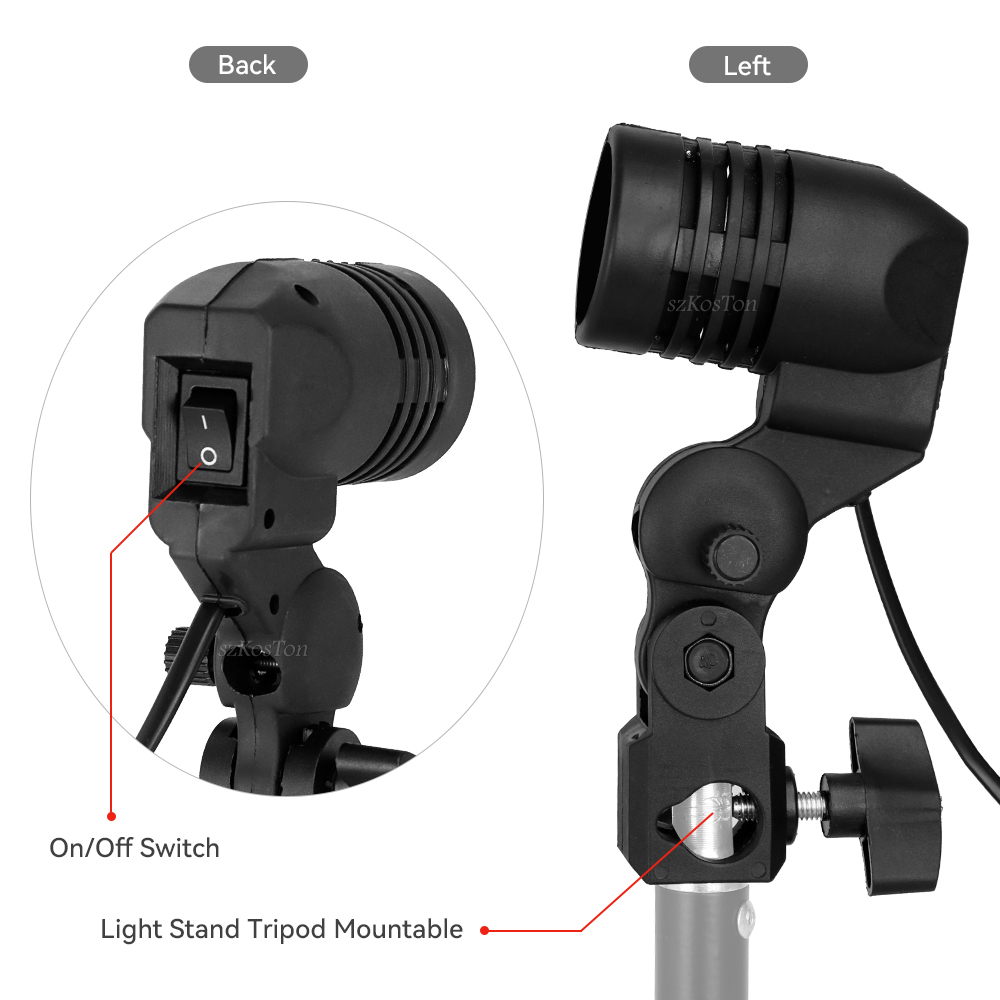 단일 헤드 전구 홀더 E27 소켓 플래시 우산 브래킷  - Photography Umbrella Lighting Kit 리뷰 및 가격