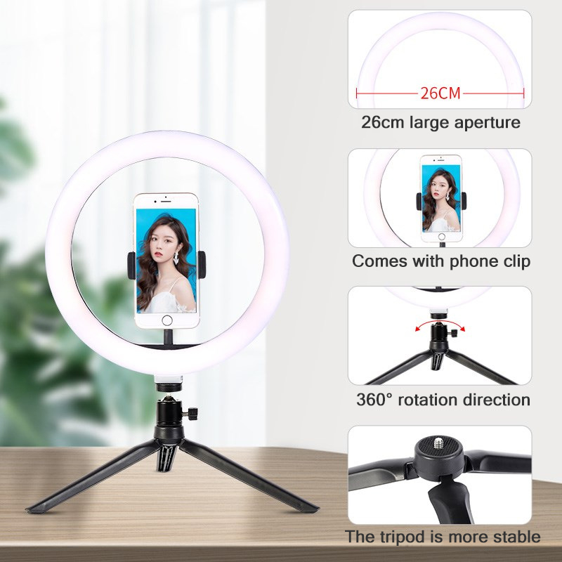 26cm 10 인치 Led 링 Selfie 빛 디 밍이 - Photography Umbrella Lighting Kit 리뷰 및 가격