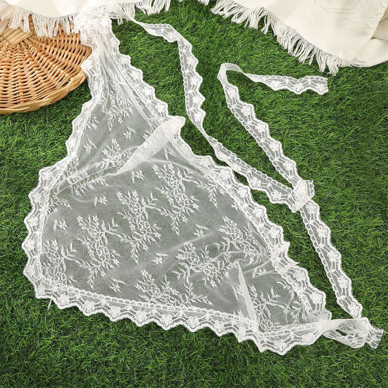 새로운 1Pc 삼각형 레이스 스카프 화이트 스위트 레이 - Photography Triangle 리뷰 및 가격