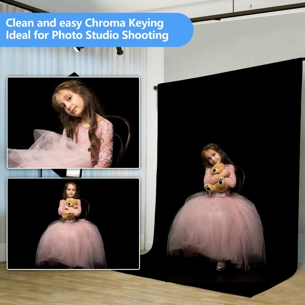 사진 촬영용 검정 배경, 순수 검정색 배경 커튼 스크린 - Photography Hacks 리뷰 및 가격